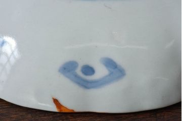 アンティーク雑貨　古民具・骨董　明治期　伊万里　錦手八寸皿(3)