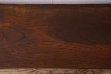 アンティーク家具　和製アンティーク　天板一枚板　古い欅材の鉄脚ベンチ(アイアンベンチ、長椅子、ローテーブル)