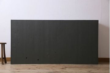 ペイント家具　引き出し付き!シックなカラーが素敵な四面引き戸の収納棚(戸棚、食器棚)