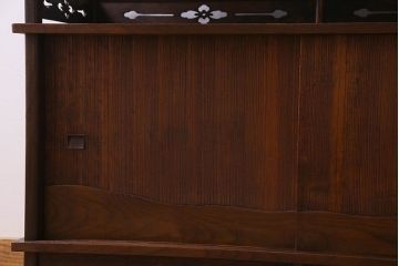 アンティーク家具　上手物　杢目の良い杉材使用　和製アンティークの茶棚(飾り棚、茶箪笥)
