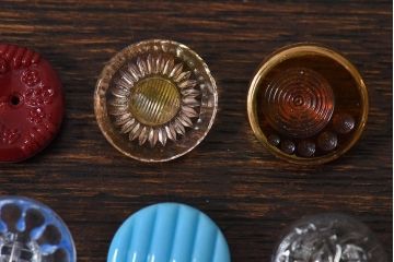 アンティーク雑貨　ビンテージ　チェコガラスボタン10個セット