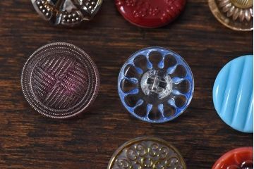 アンティーク雑貨　ビンテージ　チェコガラスボタン10個セット