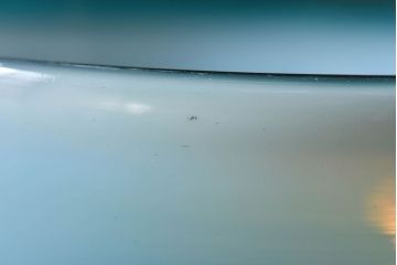 アンティーク雑貨　大正時代　青緑乳白暈し氷コップ(吹きガラス、和ガラス)(2)