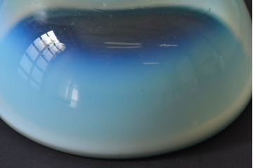 アンティーク雑貨　大正時代　青緑乳白暈し氷コップ(吹きガラス、和ガラス)(2)
