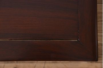 アンティーク家具　美しい透かし彫り!和製アンティーク　唐木材の文人文机(ローテーブル、座卓)