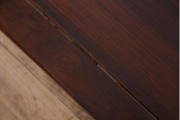 アンティーク家具　美しい透かし彫り!和製アンティーク　唐木材の文人文机(ローテーブル、座卓)
