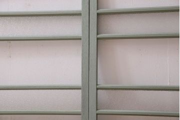 ペイント建具　可愛らしいカラーが素敵なアンティークガラス戸4枚セット(窓)