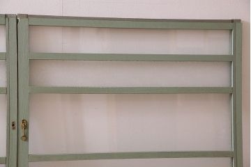 ペイント建具　可愛らしいカラーが素敵なアンティークガラス戸4枚セット(窓)