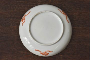 アンティーク雑貨　古民具・骨董　明治期　菖蒲文五寸皿2枚セット(1)