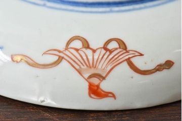 アンティーク雑貨　古民具・骨董　幕末明治期　色絵錦手六寸皿(伊万里)3枚セット