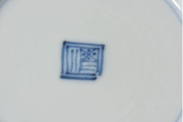 アンティーク雑貨　古民具・骨董　明治〜大正期　柳に燕文　染付皿2枚セット