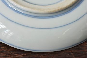 アンティーク雑貨　古民具・骨董　明治〜大正期　柳に燕文　染付皿2枚セット