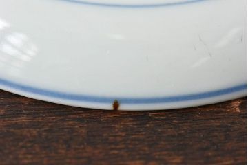 アンティーク雑貨　古民具・骨董　明治〜大正期　柳に燕文　染付皿3枚セット