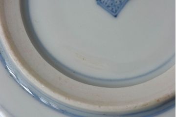 アンティーク雑貨　古民具・骨董　明治〜大正期　柳に燕文　染付皿3枚セット