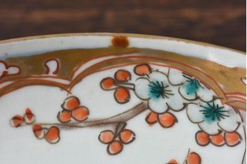 アンティーク雑貨　古民具・骨董　幕末明治期　色絵錦手六寸皿(伊万里)2枚セット(1)