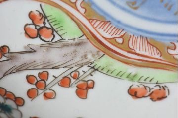 アンティーク雑貨　古民具・骨董　幕末明治期　色絵錦手六寸皿(伊万里)2枚セット(1)