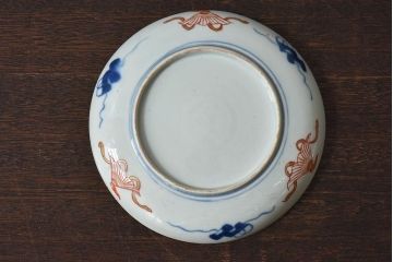 アンティーク雑貨　古民具・骨董　幕末明治期　色絵錦手六寸皿(伊万里)2枚セット(1)