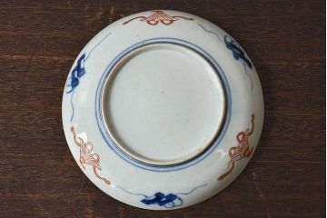 アンティーク雑貨　古民具・骨董　幕末明治期　色絵錦手六寸皿(伊万里)2枚セット(1)