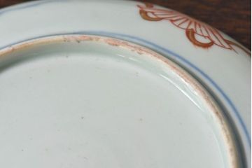 アンティーク雑貨　古民具・骨董　幕末明治期　色絵錦手六寸皿(伊万里)2枚セット(1)