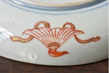 アンティーク雑貨　古民具・骨董　幕末明治期　色絵錦手六寸皿(伊万里)2枚セット(1)