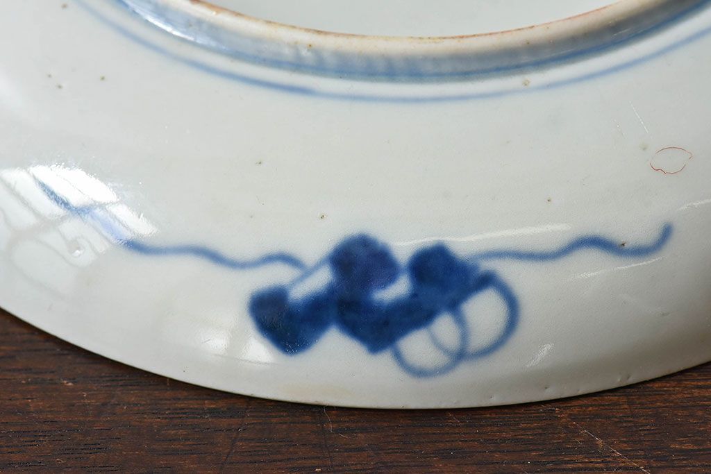 アンティーク雑貨　古民具・骨董　幕末明治期　色絵錦手六寸皿(伊万里)2枚セット(1)