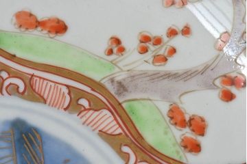 アンティーク雑貨　古民具・骨董　幕末明治期　色絵錦手六寸皿(伊万里)2枚セット(2)