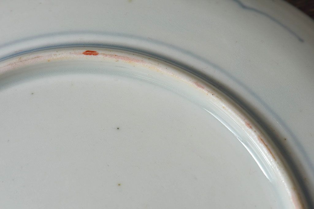 アンティーク雑貨　古民具・骨董　幕末明治期　色絵錦手六寸皿(伊万里)2枚セット(2)