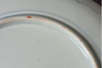 アンティーク雑貨　古民具・骨董　幕末明治期　色絵錦手六寸皿(伊万里)2枚セット(2)