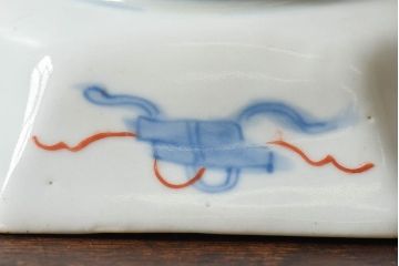 古民具・骨董　幕末明治期　色絵向付(伊万里)2枚セット