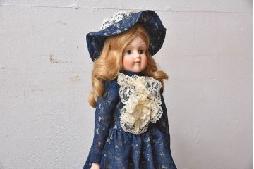 アンティーク雑貨　西ドイツ製　WUPPER(ヴッパー/ブッパー)社 1980年頃　ビスクドール(人形)・外箱付き