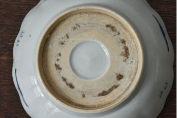 古民具・骨董　江戸期　染付　巾着文　なます皿3枚セット