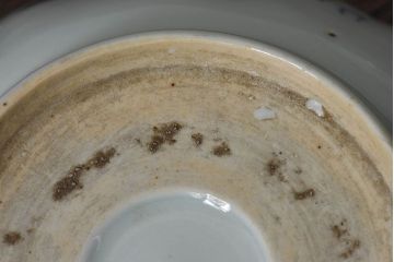 古民具・骨董　江戸期　染付　巾着文　なます皿3枚セット