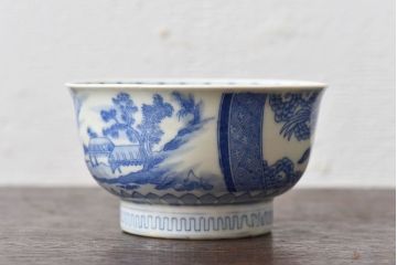 古民具・骨董　明治〜大正期　印判蓋茶碗2客セット