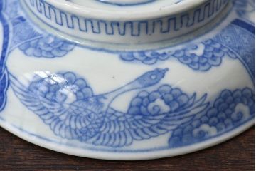 アンティーク雑貨　古民具・骨董　明治〜大正期　印判蓋茶碗2客セット(1)