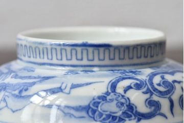 アンティーク雑貨　古民具・骨董　明治〜大正期　印判蓋茶碗2客セット(1)