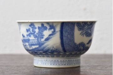 アンティーク雑貨　古民具・骨董　明治〜大正期　印判蓋茶碗2客セット(1)