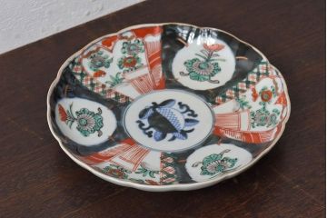 アンティーク雑貨　古民具・骨董　明治期　伊万里　錦手八寸皿
