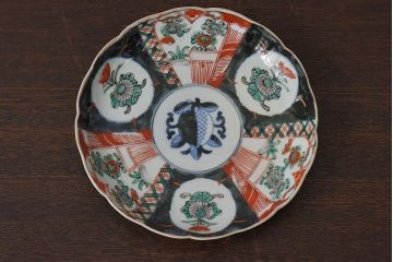 アンティーク雑貨　古民具・骨董　明治期　伊万里　錦手八寸皿
