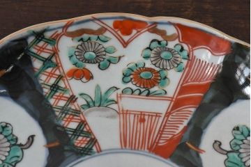 アンティーク雑貨　古民具・骨董　明治期　伊万里　錦手八寸皿