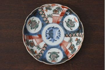 アンティーク雑貨　明治期!　古民具・骨董　伊万里　錦手八寸皿(1)