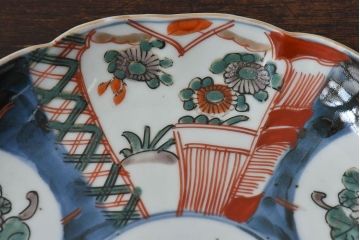 アンティーク雑貨　明治期!　古民具・骨董　伊万里　錦手八寸皿(1)