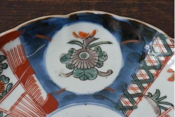 アンティーク雑貨　明治期!　古民具・骨董　伊万里　錦手八寸皿(1)