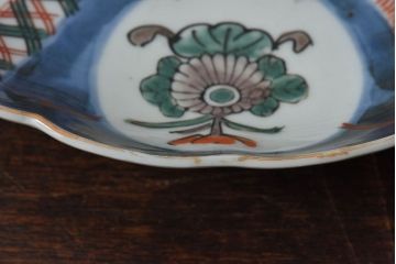 アンティーク雑貨　明治期!　古民具・骨董　伊万里　錦手八寸皿(1)