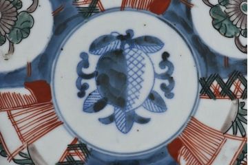 アンティーク雑貨　明治期!　古民具・骨董　伊万里　錦手八寸皿(1)