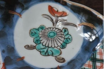 アンティーク雑貨　明治期!　古民具・骨董　伊万里　錦手八寸皿(2)