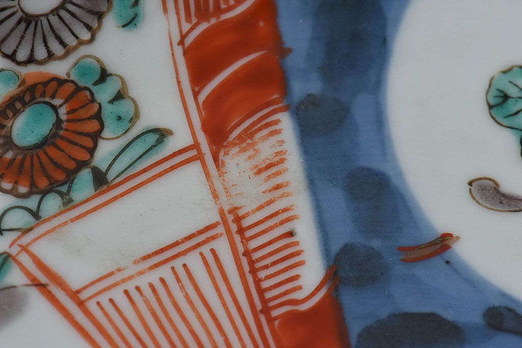 アンティーク雑貨　明治期!　古民具・骨董　伊万里　錦手八寸皿(2)