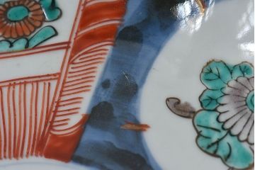 アンティーク雑貨　明治期!　古民具・骨董　伊万里　錦手八寸皿(2)