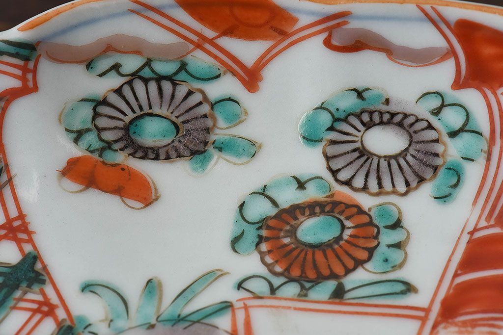 アンティーク雑貨　明治期!　古民具・骨董　伊万里　錦手八寸皿(2)