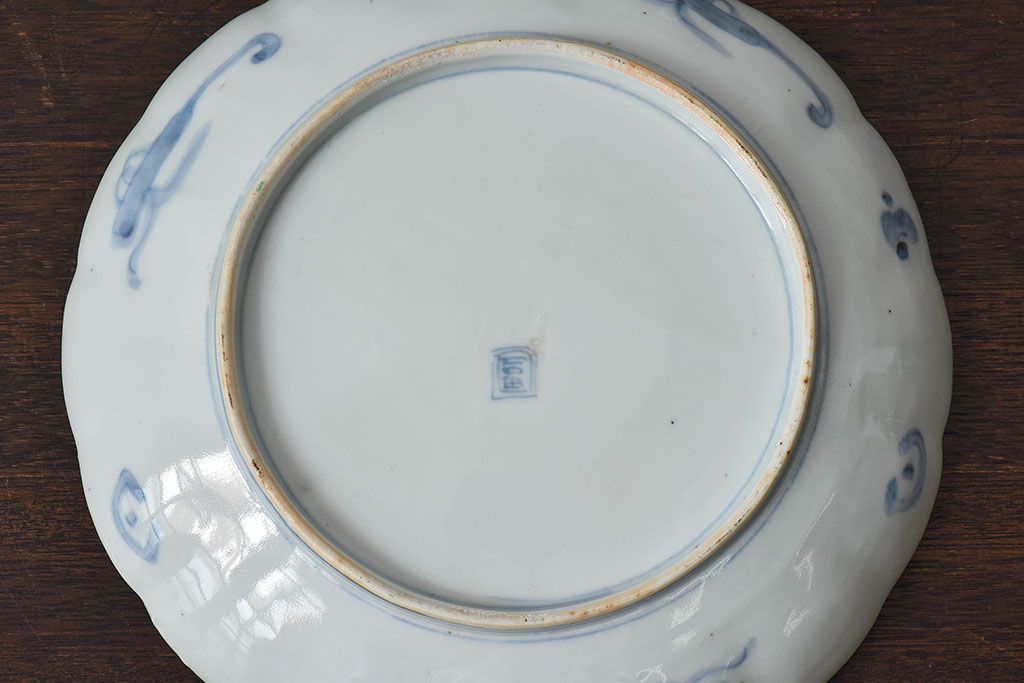 アンティーク雑貨　明治期!　古民具・骨董　伊万里　錦手八寸皿(2)