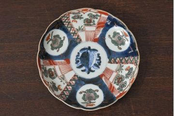 アンティーク雑貨　明治期!　古民具・骨董　伊万里　錦手八寸皿(3)